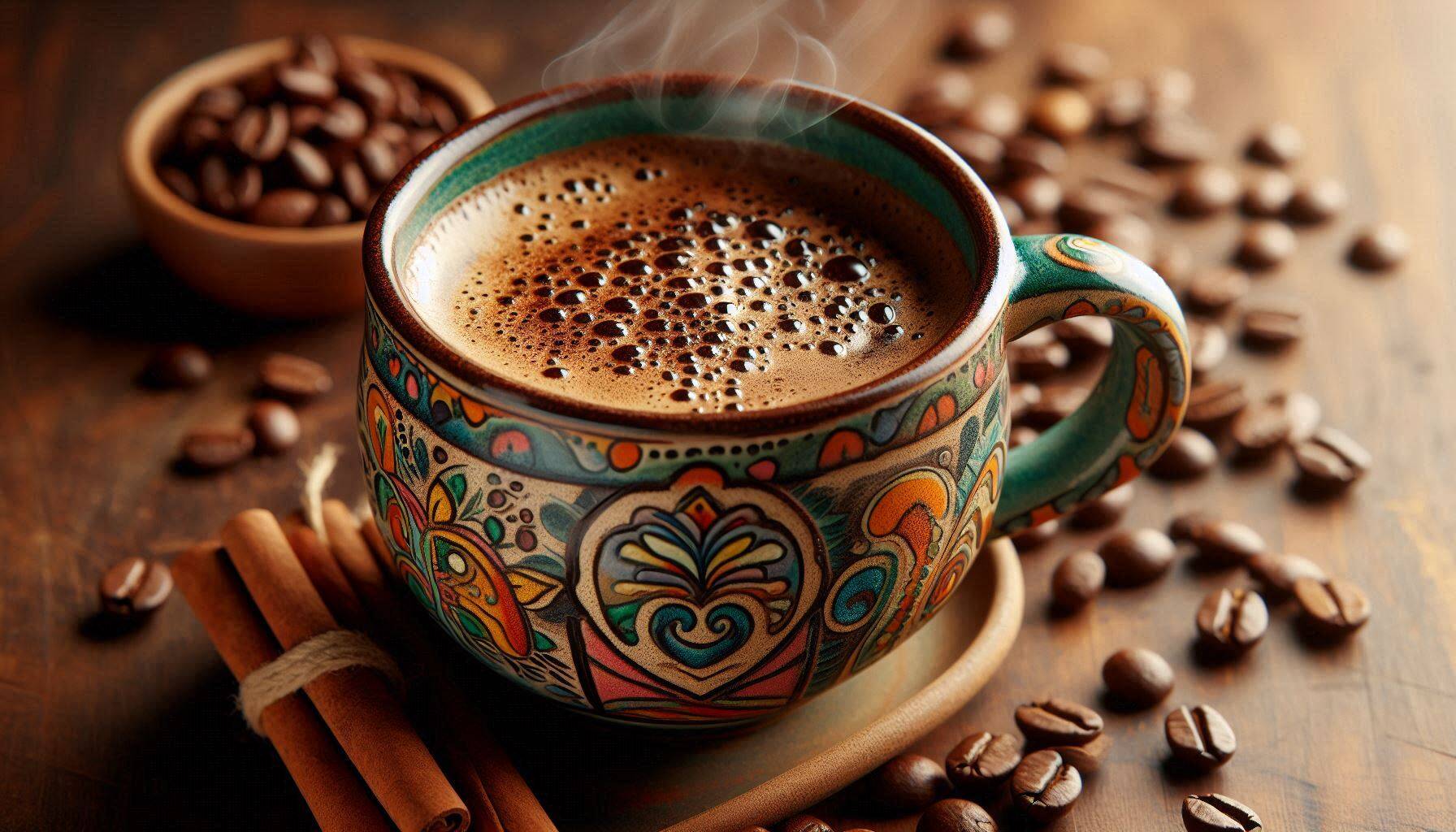 Café de Olla — traditional Mexican spiced coffee brewed at El Cafesito by Mexicanada, Edmonton